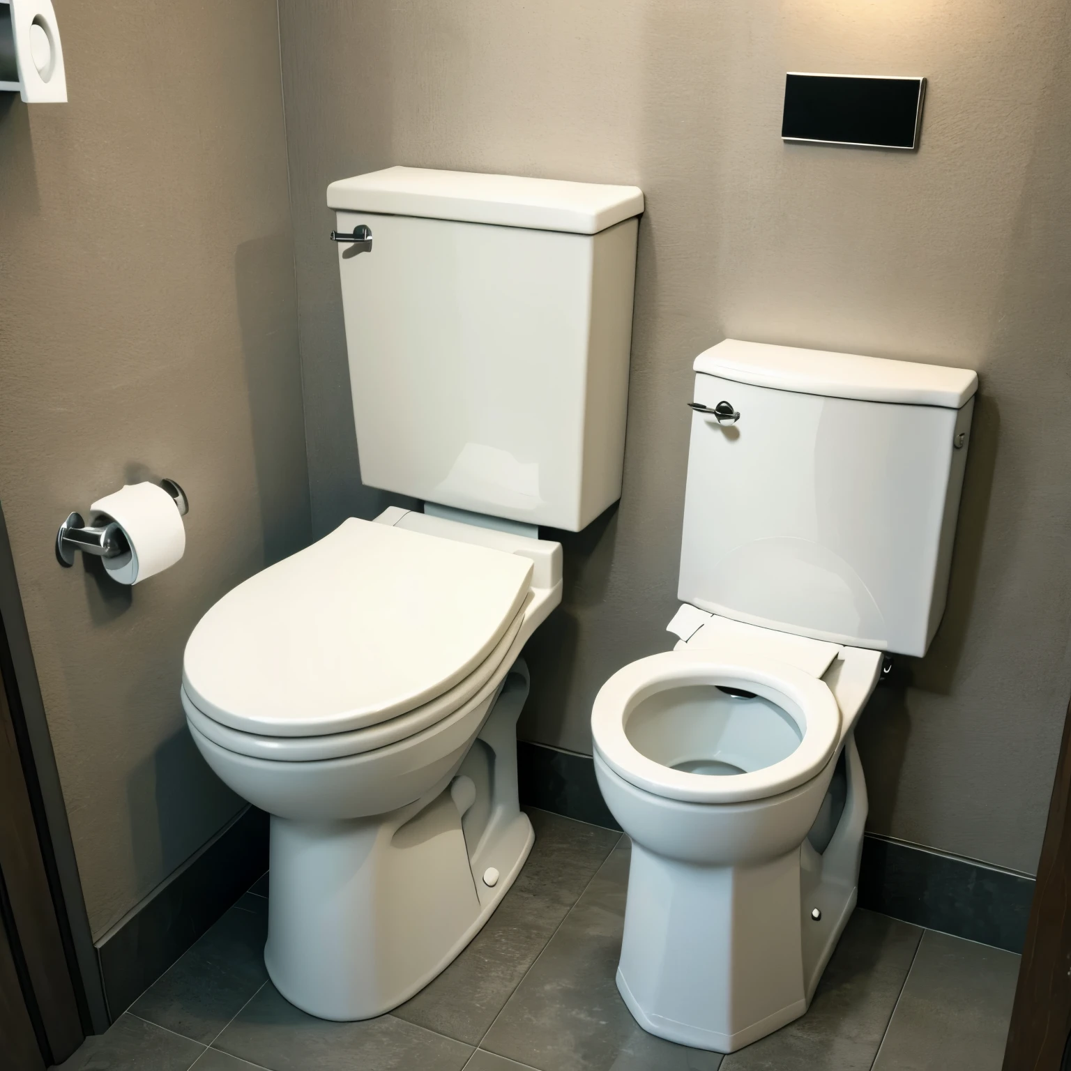 Toilet with a head