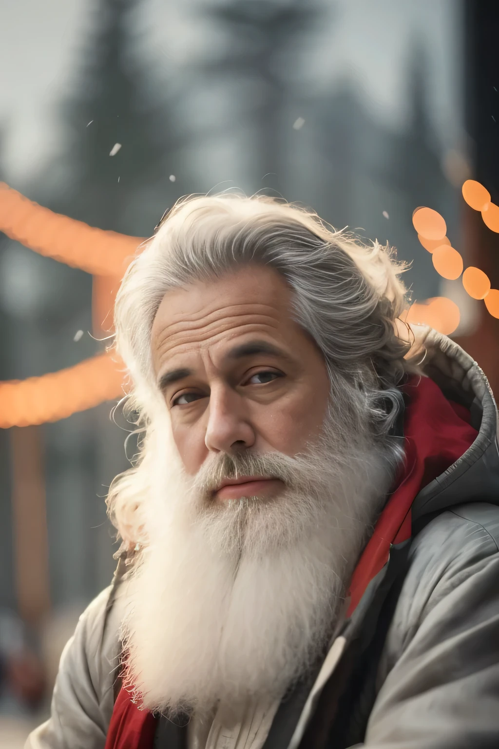 tem um homem com barba longa e barba branca, photopintura digital realista, Retrato VFX altamente detalhado of, pintura digital realista, Papai Noel, Papai Noele, ultra pintura digital realista, highly realistic arte digital, pintura digital impressionante, Retrato VFX altamente detalhado, hyperpintura digital realista, hyper pintura digital realista, arte digital. foto realista, very realistic arte digital
