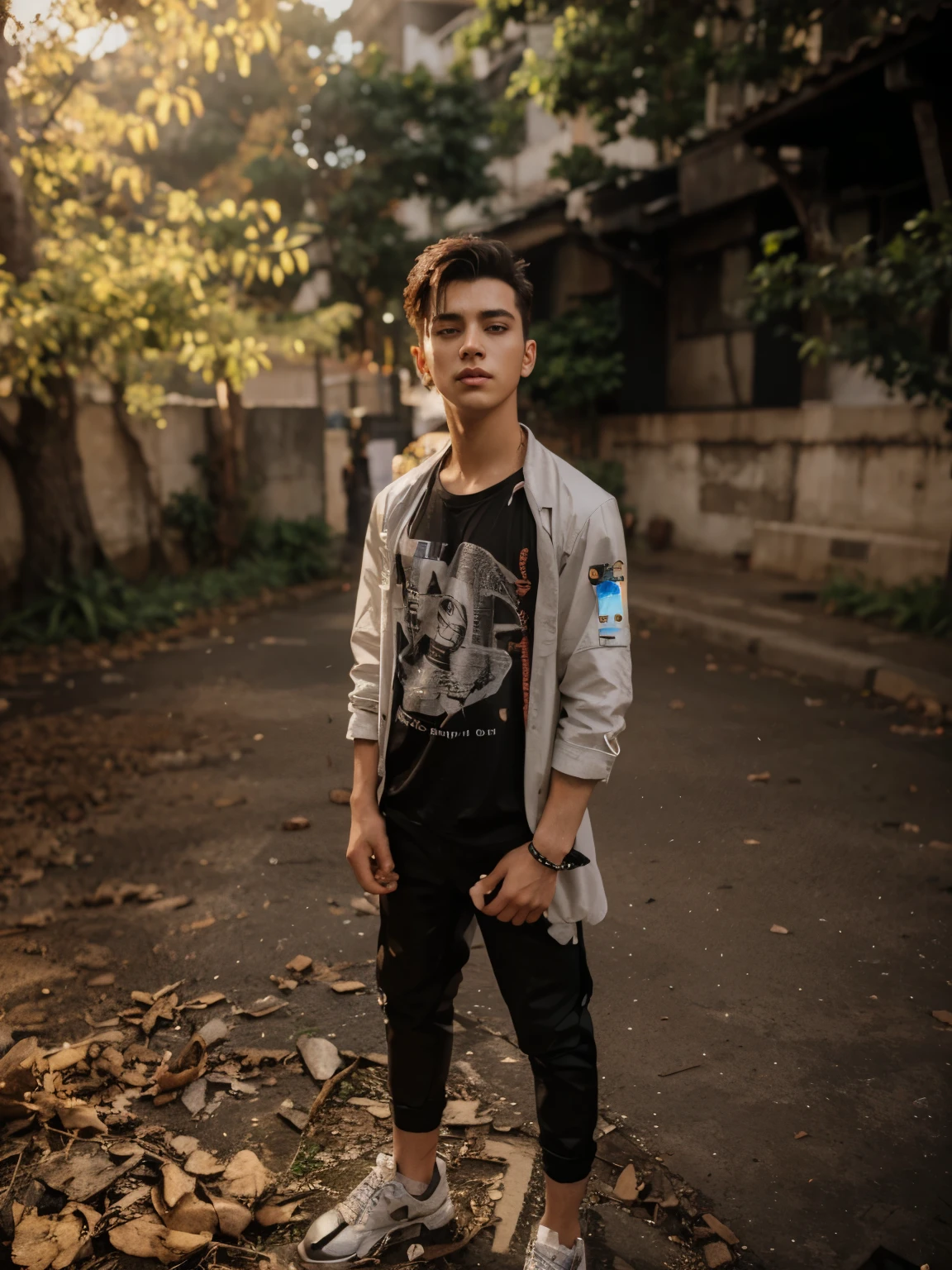 Change background cyberpunk handsome boy, realistic face,|8k