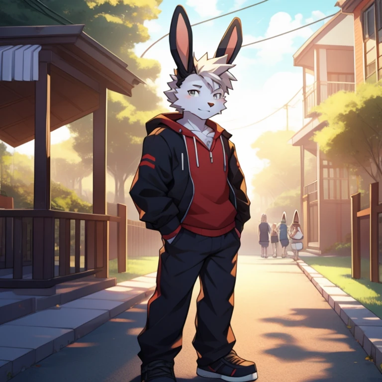 white skin,(rabbit ears),teenager,shota,rabbit,rabbit furry,male,rabbit,white fur,white skin,full body