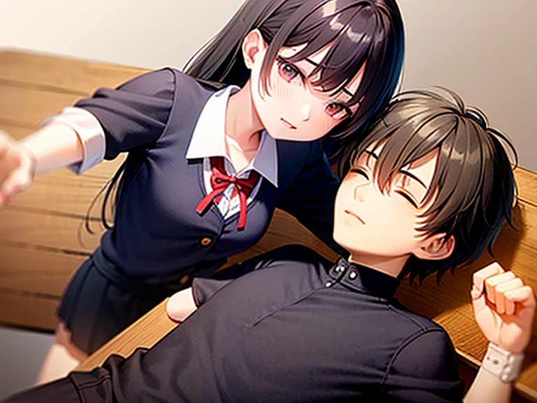 naked woman、 (nose blush, Naughty, half opened eye, ), [Full body shot]、Plenty of love juice、pale pubic hair、Full body shot,body piercings,Large open legs、Head-to-toe shots、Squirting、slightly turned to the side、hips move up and down、Chest sways up and down、Crying in pain、Swing your hips up and down violently、Ahegao、Lower your hips deeply、hips are on the floor、hanekawa tsubasa、her black hair is tied into two braids、eye glass、Colossal tits、Colossal tits、Her body is tied with ropes、Chest pressure.、Lying on your back in bed、roll the whites of your eyes and faint、Keep your hands on your head、Standing on one leg、