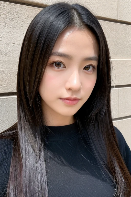 japanese girl、20-year-old、medium hair、No bangs、Forehead