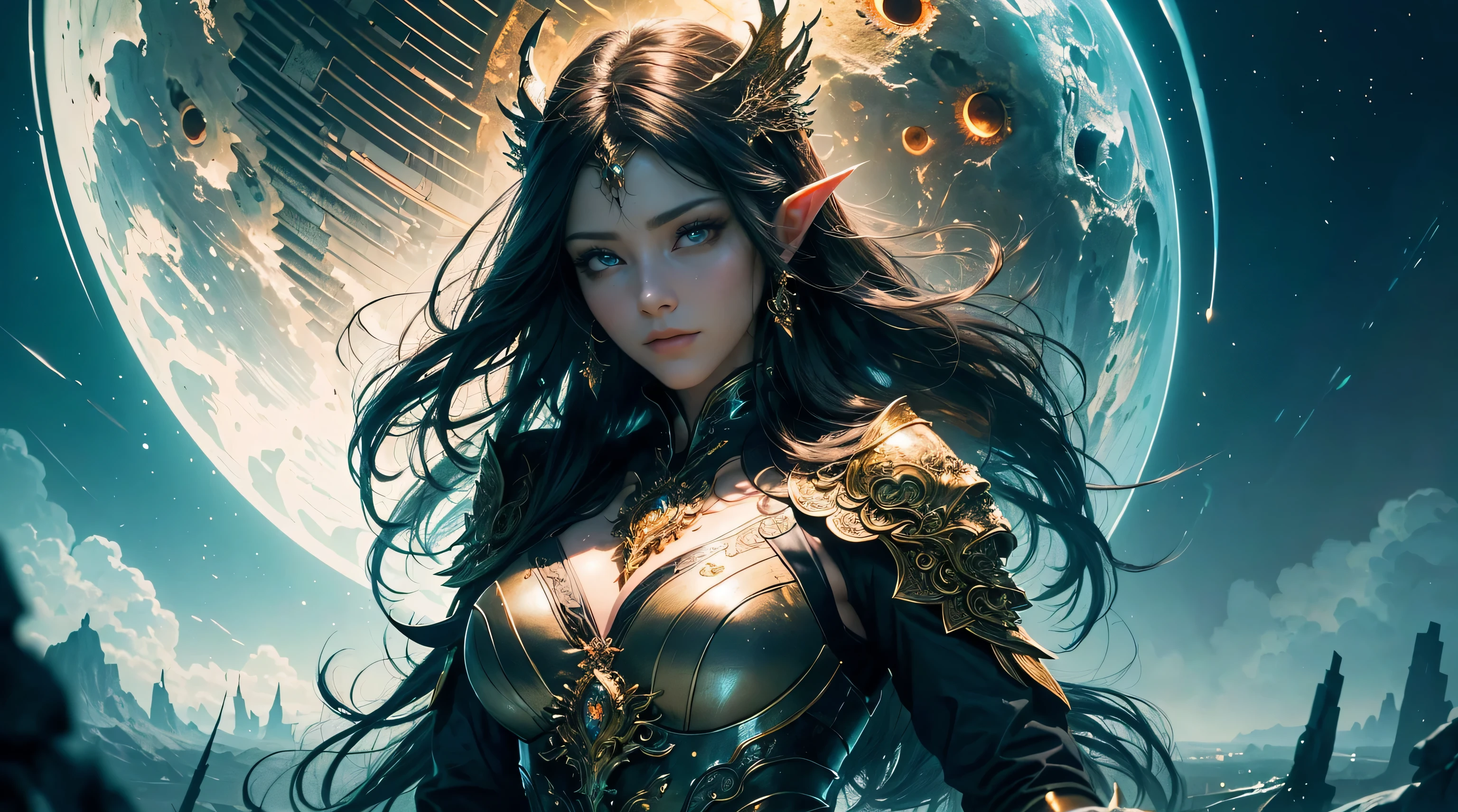 (best quality: 1.1), (masterpiece: 1.1), (Valencia: 1 girl girsterpiece, bestquality, raw photo, realistic, FACE, incredibly ridiculous, beautiful girl, magic, long long hair, depth of vision, Highres, hyperdetailed, finely detailed, RAWExtremely detailed, extremely detailed eyes and face, sharp pupils, realistic pupils, sharp focus, cinematic lighting, detailed, perfect anatomy, a closeup of a woman with beautiful brown eyes face in a costume with a dragon on her shoulder, costume outfit, cinematic goddess body shot, majestic body full body angel, elegant cinematic pose, hyperdetailed full body shot, hyperdetailed fantasy character, full body image, like a mystical valkyrie, detailed whole body, beautiful and elegant elf queen, unreal motor render + a goddess, grumpy lighting, glow,  bright, mysterious, mystical, magical, rim lighting, vibrant, psychedelic, colorful, intricate, elegant, sharp focus, highly detailed, digital painting, conceptual art, matte, masterpiece, hyper detailed ultra sharp, vibrant aesthetic, blood wave, colorful, psychedelic, ornate, intricate, digital painting, conceptual art, smooth, sharp focus, illustration, beautiful female,