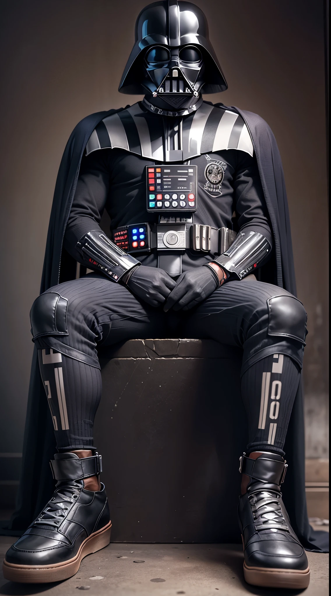 Darth Vader on Legs promotes dark side designer sneakers