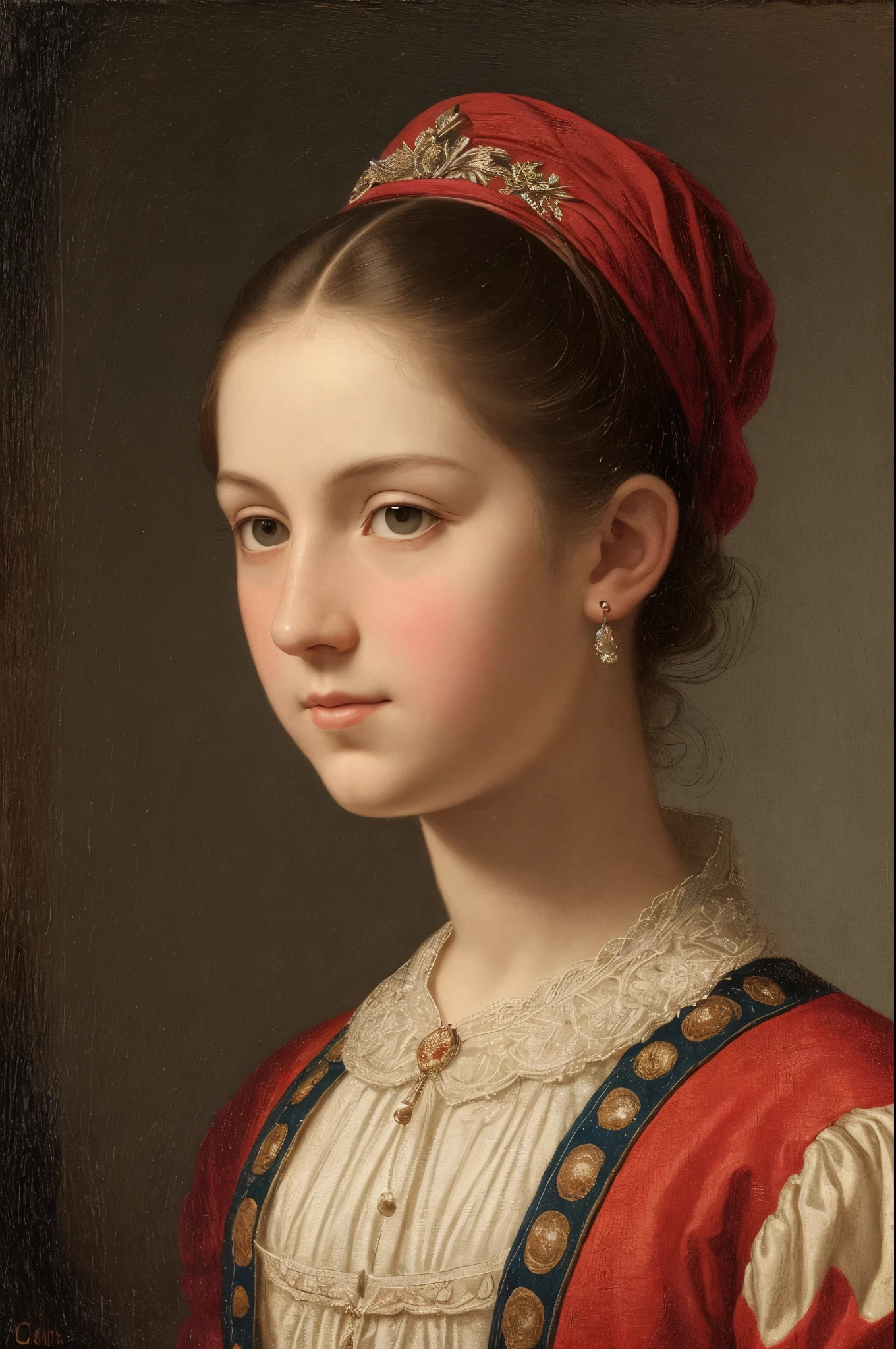 Create a baroque style painting similar to Carvaggio's style , of a 26-year-old blonde man with brown eyes carrying an eight-year-old boy with black hair and vitiligo