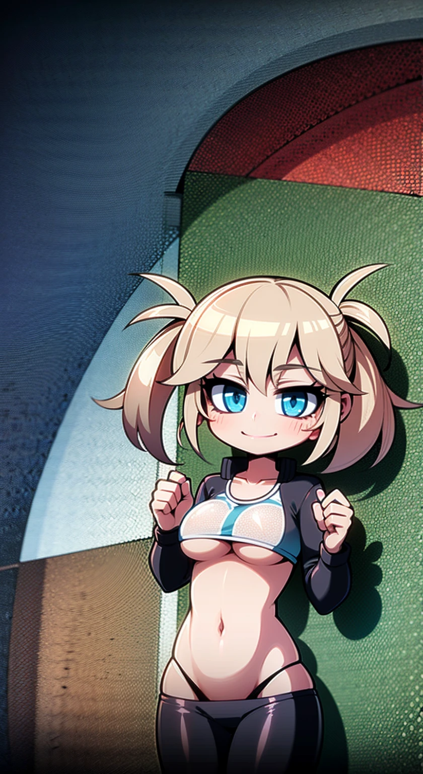 8K,Ultra Detail,ultra-quality,ultra precision,ultimate masterpiece,cutie Girl,big boobs,big Thigh,bomber jacket,long leather pants,long twin tail(blond)(innercolor of pink),cool Graffiti on the wall,Theme of Cyber Punk,smile,view side,