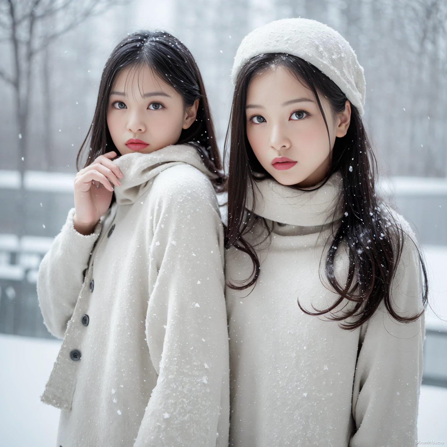 bright light,available light,incredibly absurdres,rim light,available light,Cinematic Lighting,side_light,dappled sunlight,28yo,2girls,
above the frozen river,the female orgasm,wide viewing angle,big scene,<lora:jia_SDXL_2_:1>,jia,pillory,