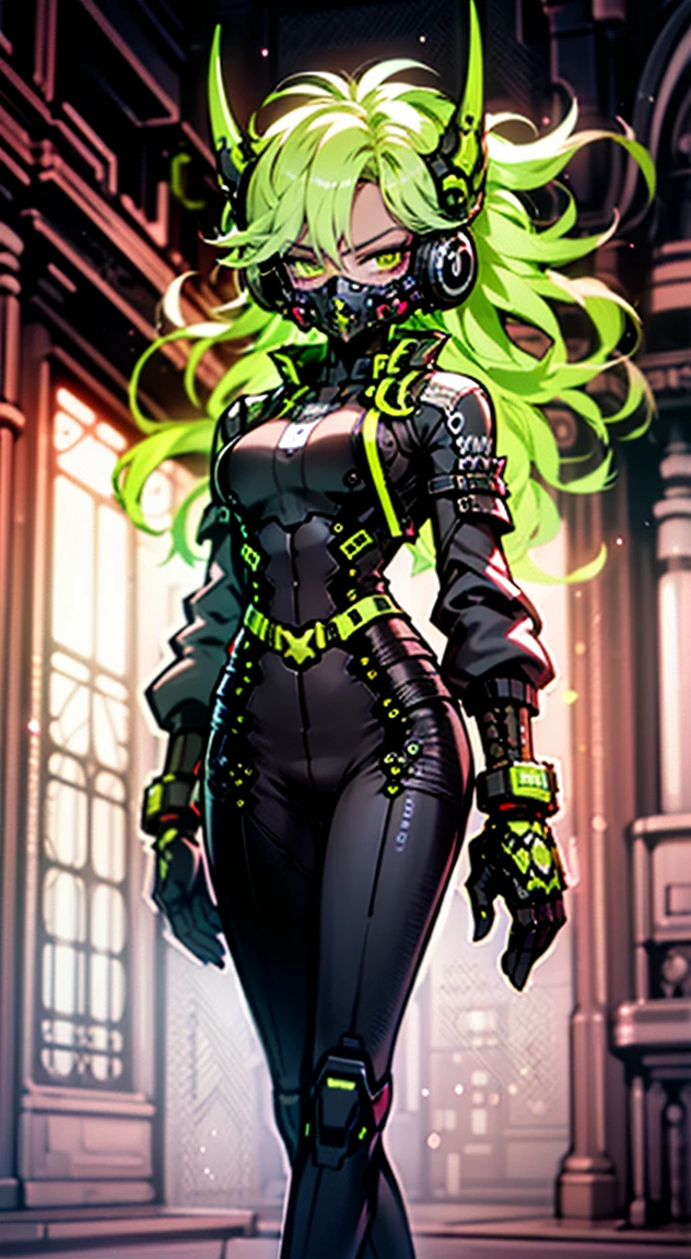 8K,Ultra Detail,ultra-quality,ultra precision,ultimate masterpiece,wolf Girl,big boobs,big Thigh,bomber jacket,long leather pants,long twin tail(blond)(innercolor of pink),cool Graffiti on the wall,Cyber punk mask,Theme of Cyber Punk,stylish Action,