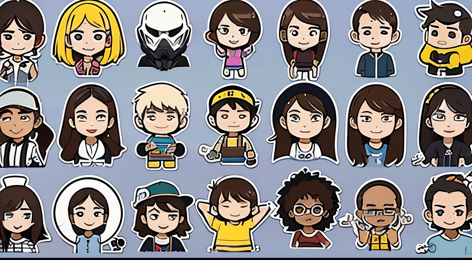 Detailed creation of Generation A, Realistic stickers of encoded characters