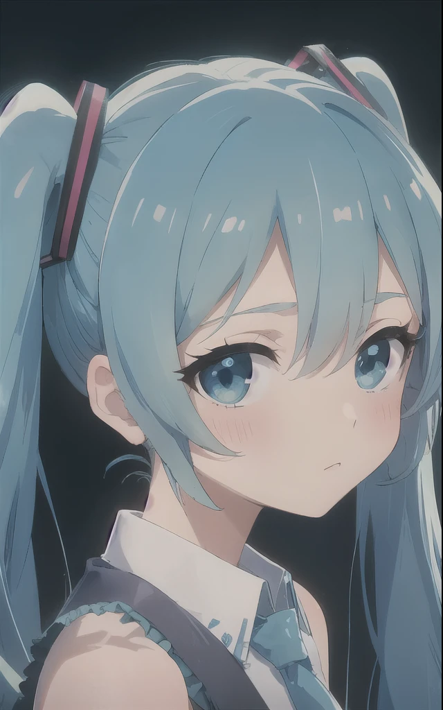 anime girl with blue hair and a tie posing for a picture, anime moe artstyle, 2 d anime style, mikudayo, sona is a slender, hatsune miku, hatsune miku portrait, portrait of hatsune miku, miku, 2 d art, 2d art, anime style 4 k, nightcore, vocaloid, 2 d anime, seductive anime girl, extra expressions