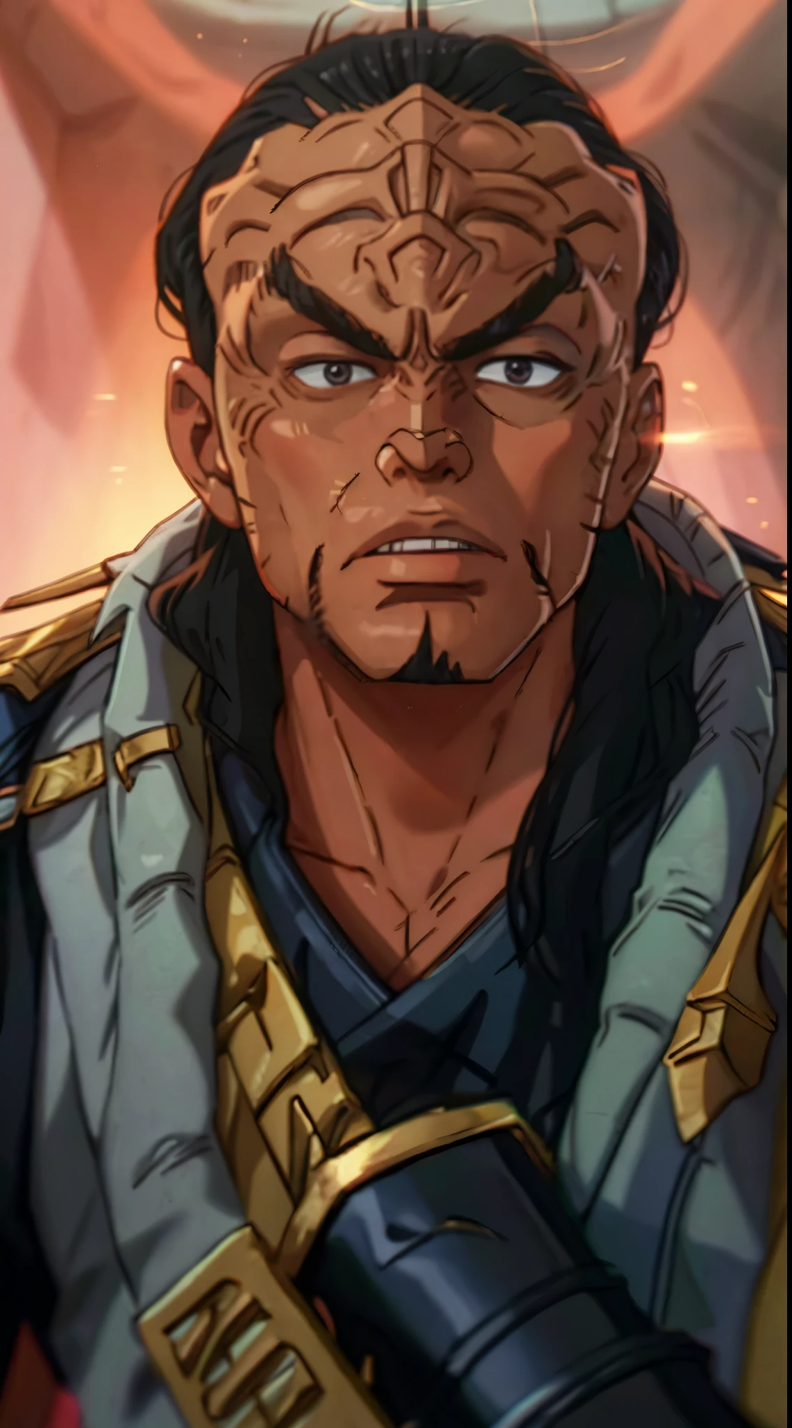 wanostyle klingon forehead ridge thick eyebrows dark skin