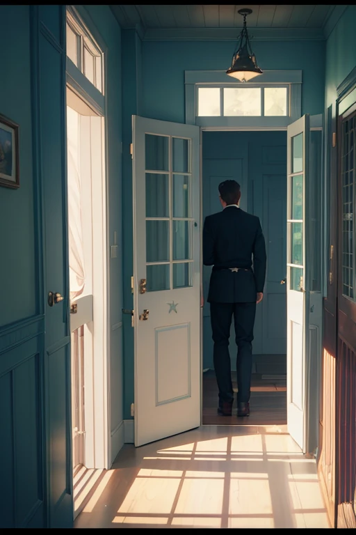 There was a man standing on the porch looking out the window, screenshots from movies, Great scenes from the movie, There are subtitles, screenshots from movies, 35mm —w 1920 —h 1080, cinematic Film still from, Still from a live action movie, Opening scene, Scenes from live-action movies, trailer