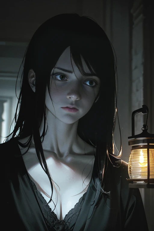 (best quality,4k,highres,masterpiece:1.2),(realistic:1.37),ultra-detailed,sharp focus,professional,film still,dark cave,holding lantern,insufficient exposure,horror movie,terrifying scene,lit lantern,cinematic ambiance,creepy atmosphere,movie poster,movie scene,horror film,terrifying shadows,detailed figure,ominous darkness,mysterious setting,spooky vibe,movie shot,subtle lighting,eerie feeling,haunting depiction,horror genre,dramatic lighting,unsettling mood,low-key lighting,dark and eerie,ominous atmosphere,movie frame,stills from a film,dramatic movie scene,dark and mysterious setting,horror movie scene,haunting scene