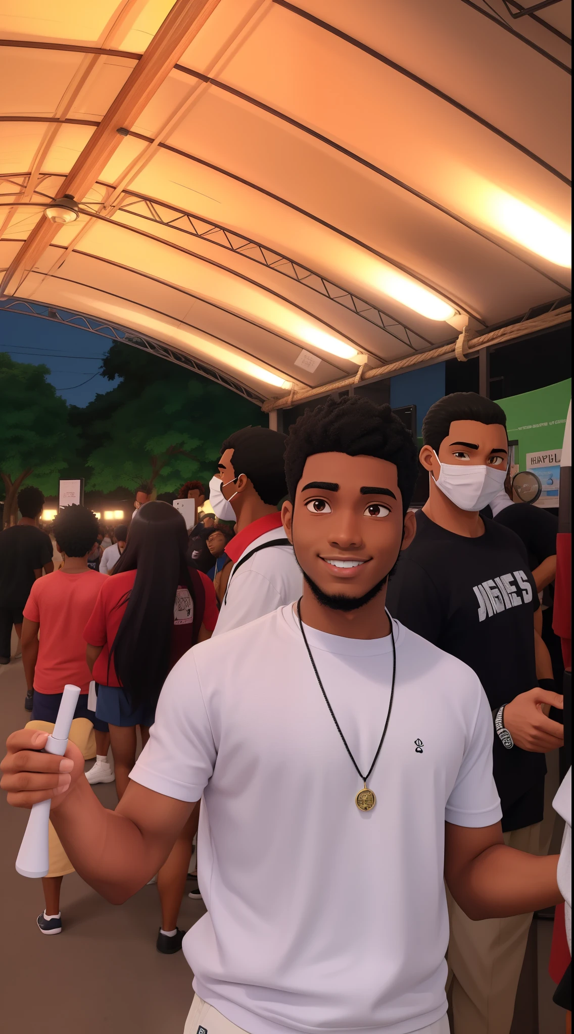 Um homem negro estilo anime, alta qualidade, melhor qualidade