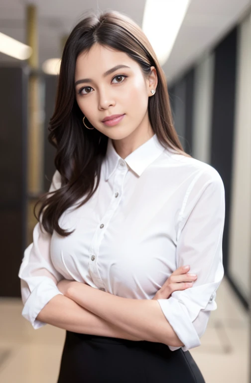 1 mulher SEO de uma Empresa de sucesso , sozinho, separated-lips, office lady, business attire,
fundo branco, arms behind her head, lado olhando para a plateia, sorrindo,