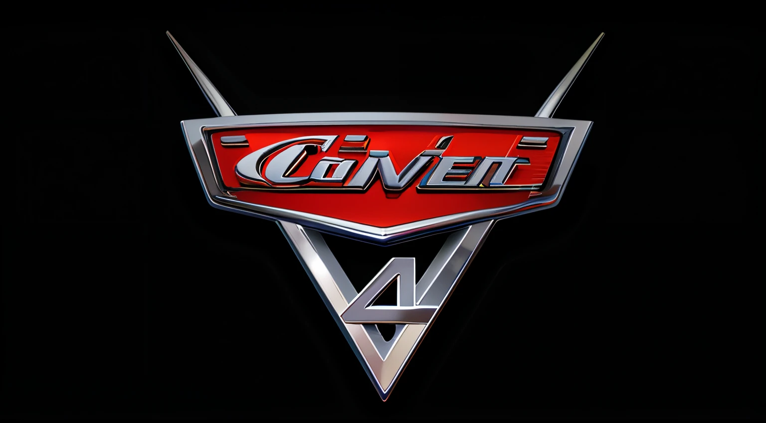 um close up de um logotipo de carro vermelho e prateado em um fundo preto, c 4 d ", carros pixar estilo de filme, Pixar carros estilo filme, Cinema-4D, Logotipo 3D, Estilo C 4D, c4, Carros, Cinema 4D, Cinema 4D, Cinema 4D, cinema4d, CGSetivity 4K", 3 d cg, cars movie font