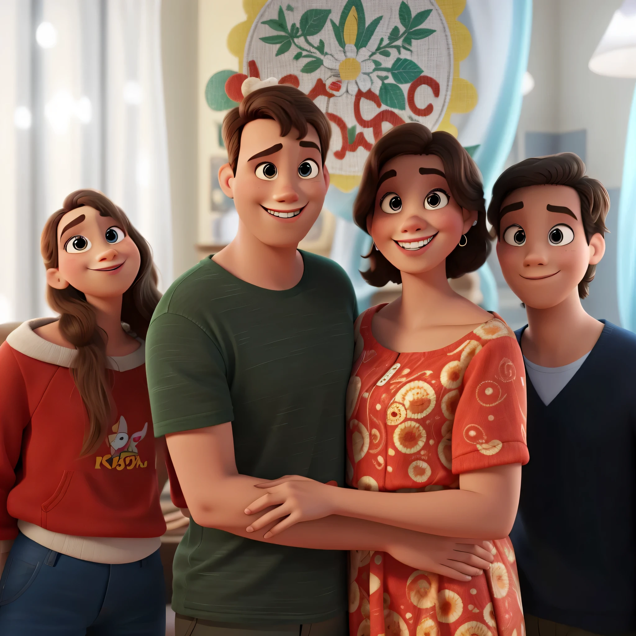 Disney Pixar Style Family, alta qualidade, melhor qualidade