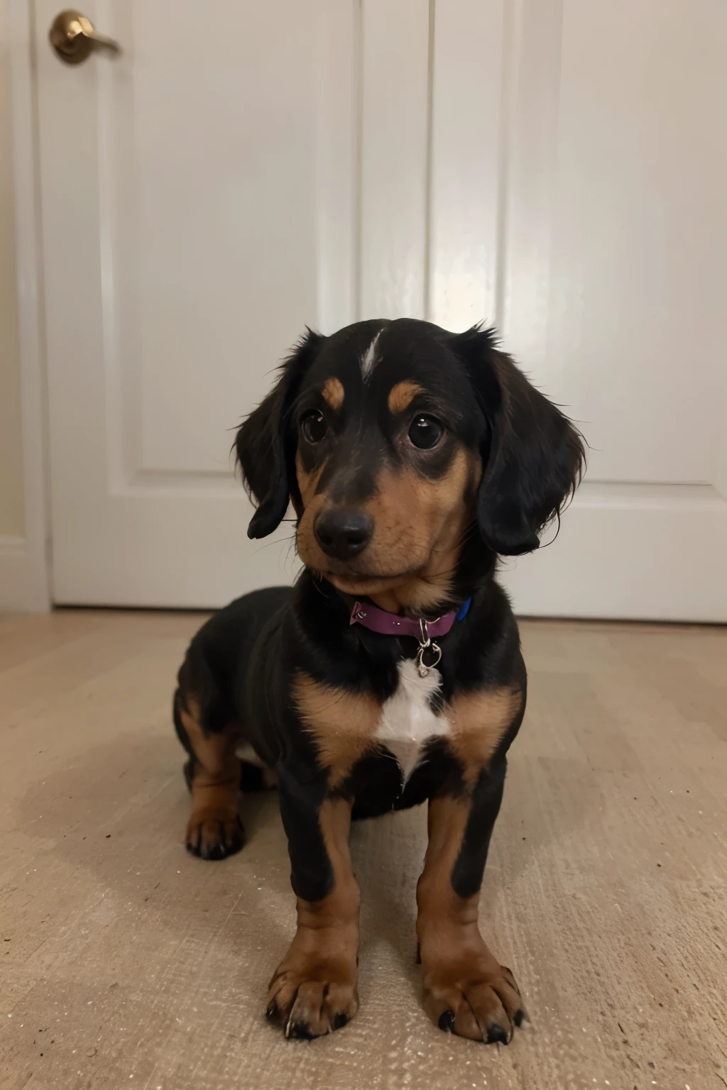 Silver Mini dachshund named slinky
