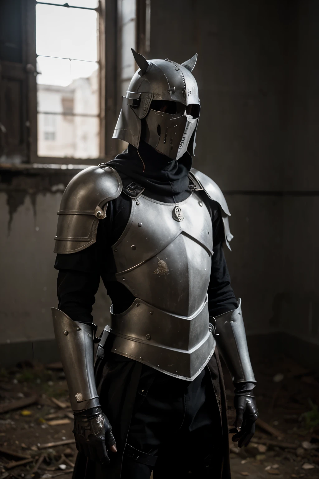 A knight in dark armor made of decaying matter. He uses death magic.