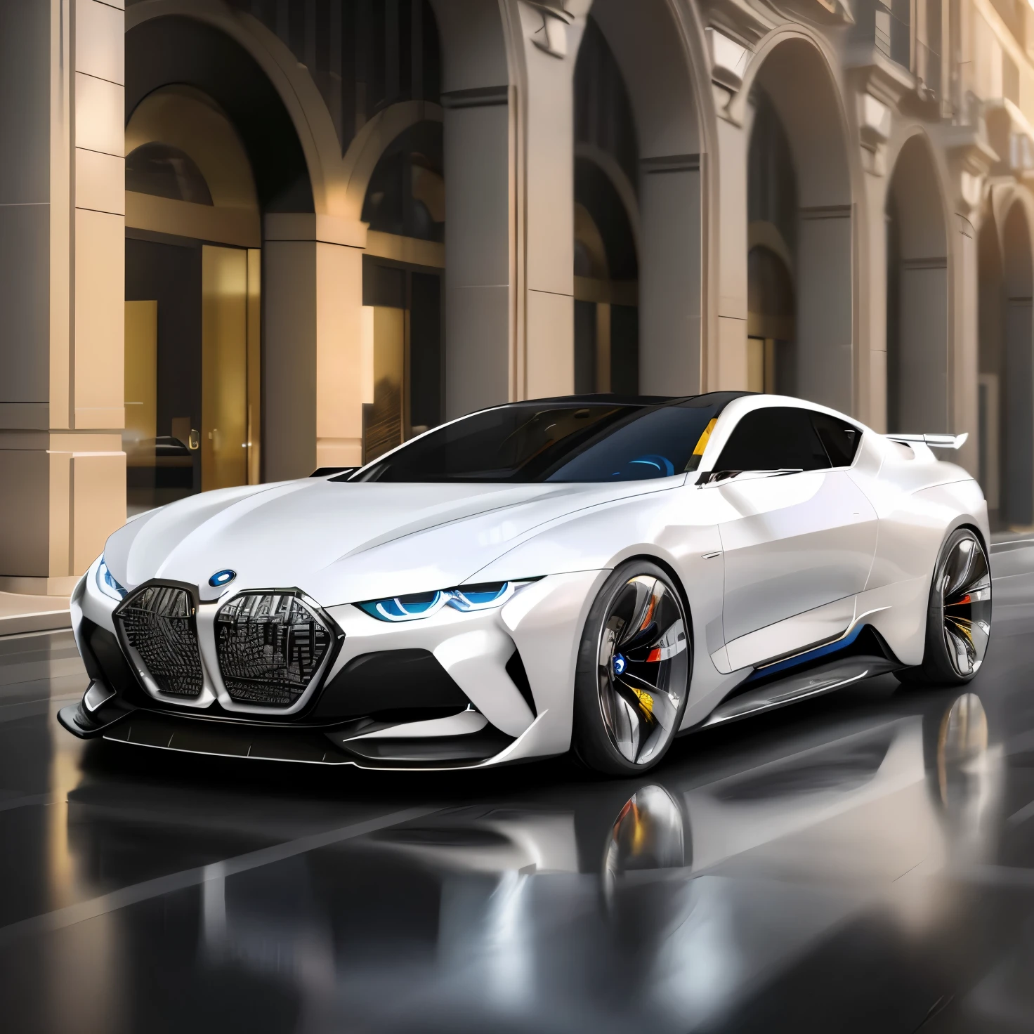 a black car with black red rims parked in front of a building, luxury hd render, bmw concept cars, concept car, modern car design, digital art of an elegant, concept car design, with sleek lines and a powerful, futuristic concept car, hyper luxurious, futuristic cars, concept automobile design, car design, luxury and elite, car concept, futuristic car