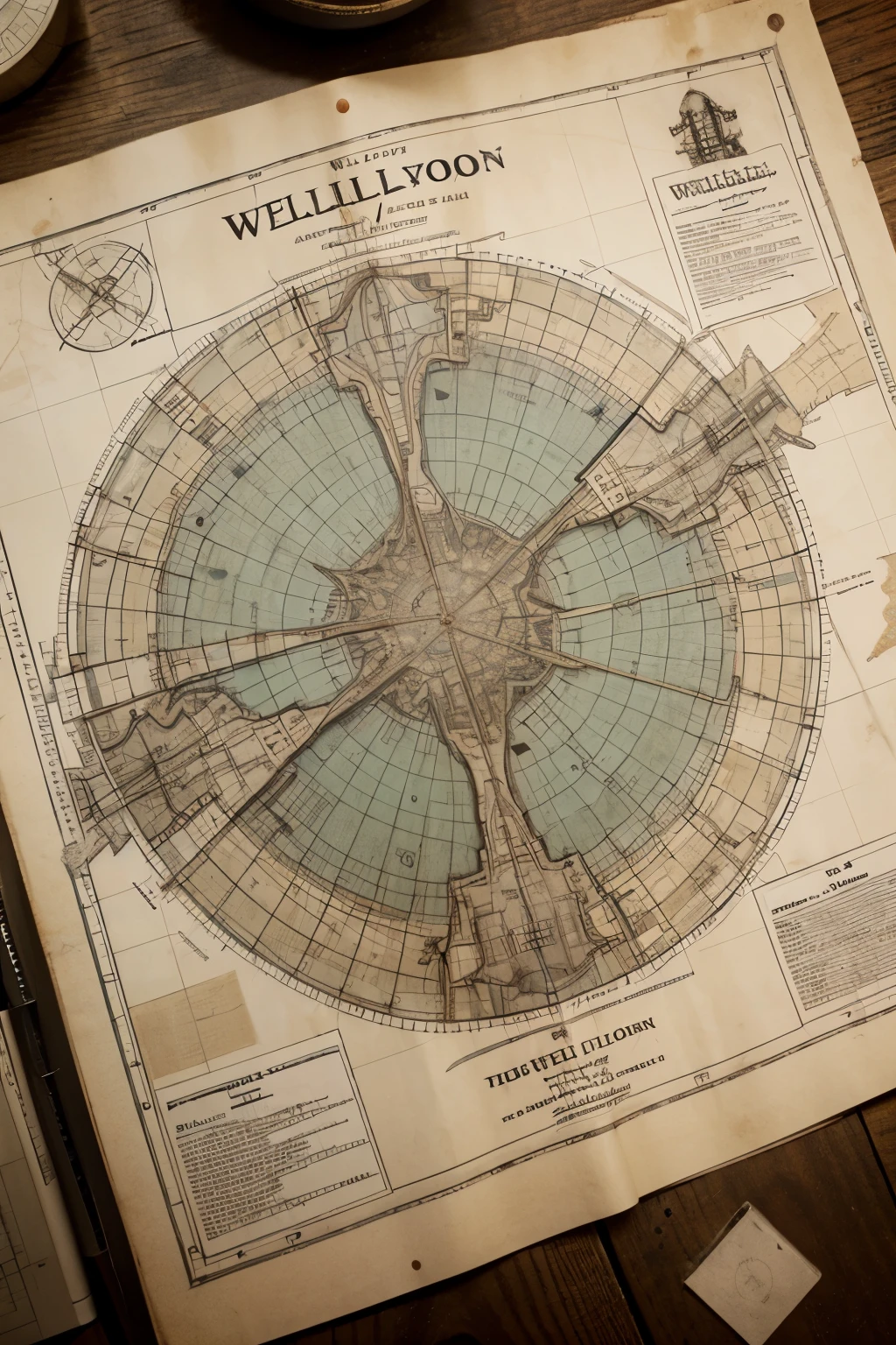 A worn-out map indicating the location of the well, guiding the friends on their quest.