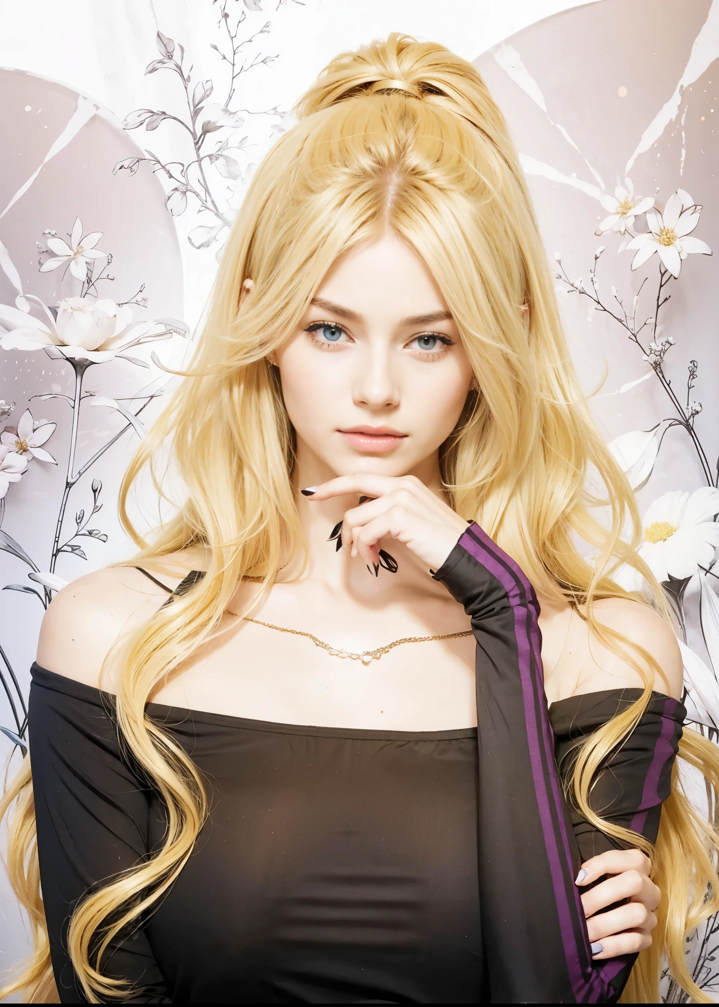 blond hair.