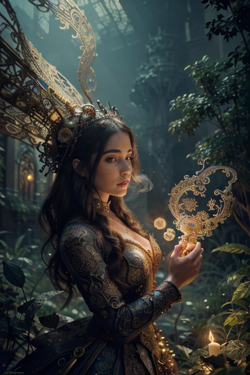 (best quality, 4k, high-res, masterpiece:1.2), ultra-detailed, realistic, vibrant colors, intricate details, dreamlike, surreal, fantasy, mesmerizing, ethereal, magical, whimsical, mystical, enchanting, otherworldly, vivid colors, vibrant atmosphere, mystical lighting, intricate patterns, ornate design, elaborate structure, imaginative, whimsical characters, surreal landscapes, steampunk elements, gears and cogs, intricate clockwork, mechanical marvels, intricate machinery, fantastical creatures, flowing smoke, vibrant explosions, surreal smoke trails, swirling colors, intricate vines, whimsical flowers, ethereal fog, glowing aura, enchanting glow, soft and dreamy lighting, vivid and contrasting hues, magical energy, dreamy atmosphere, fantasy world, surreal composition, mythical beings, intricate textures, surreal environment, whimsical details, dreamlike art, intricate symbolism, dynamic composition, elaborate costumes, fantastical architecture, whimsical props, surreal elements.