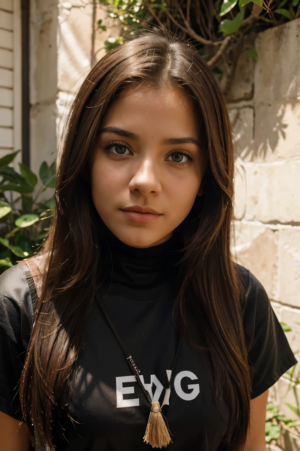 Crie uma personagem de 15 anos. Ela tem cabelos castanhos cacheados que brilham sob o sol do jardim.
His eyes are large and brown, always full of determination and courage.
Rebeca is fearless, loves solving riddles and is always ready to help others.