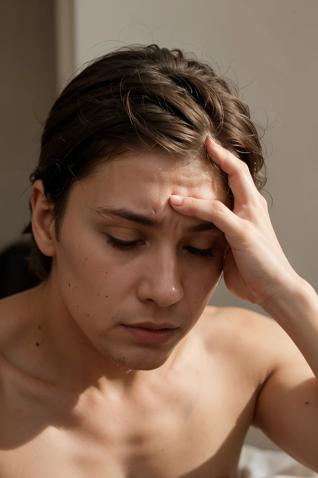 My husband is separated with his head and his pain in pain