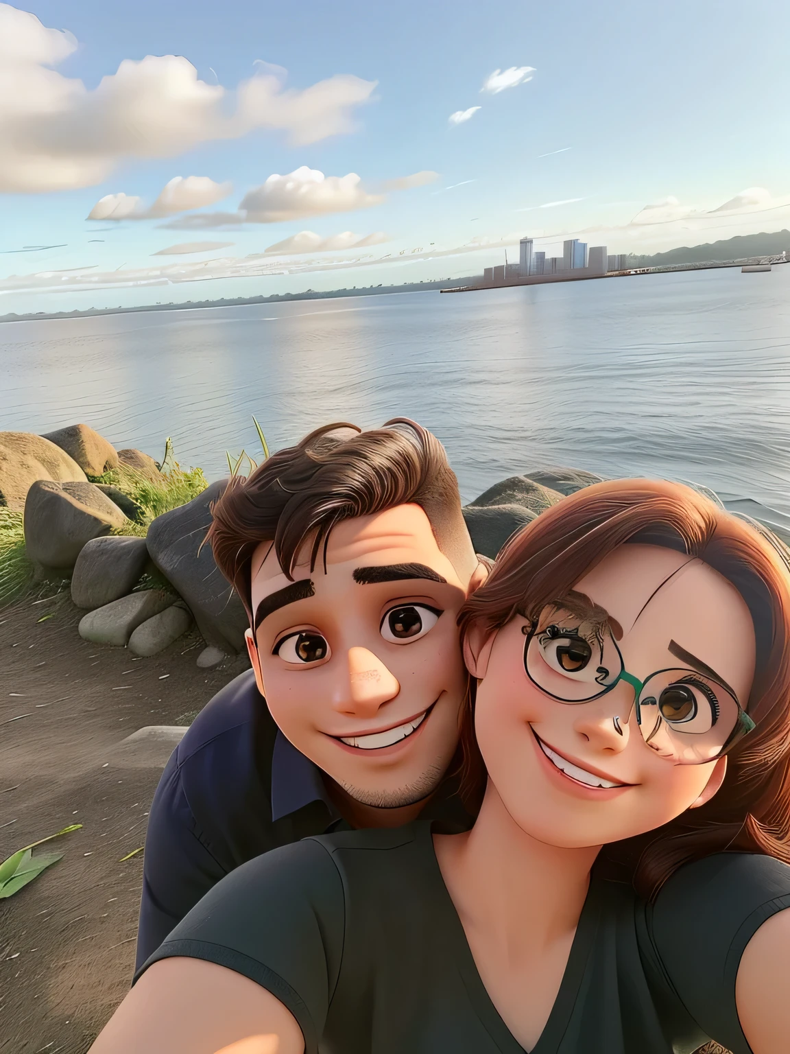 casal sorrindo, alta qualidade