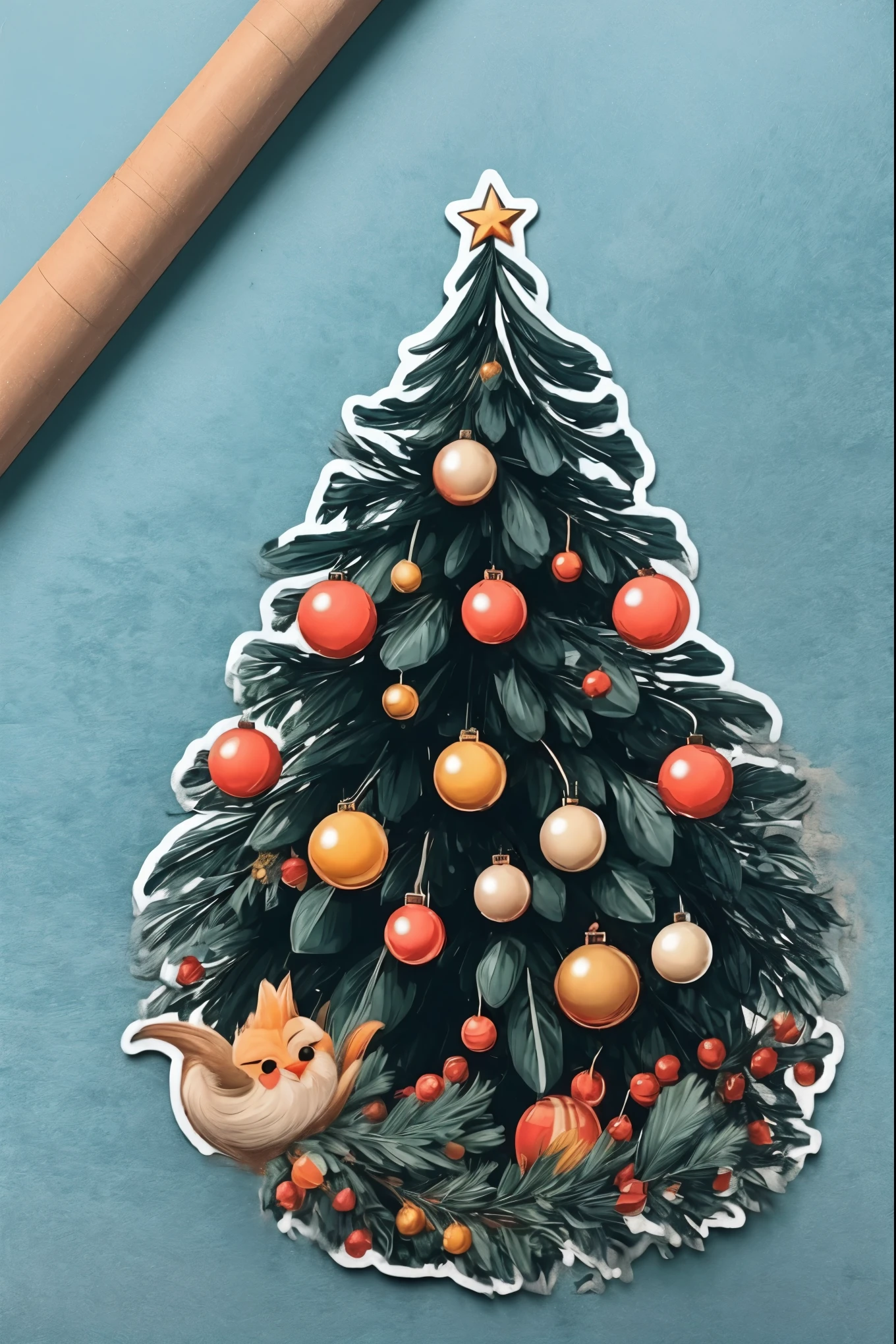 (Masterpiece in maximum 16K resolution), the best quality, (very detailed CG unity 16k wallpaper quality),(intricate detail:1.4), (extremely insane detail:1.4),(((Soft colors of highly detailed digital art:1.3))). | Sticker design, glossy finish, high-quality print, cheerful and bright designs, variety of shapes and sizes, suitable for decoration, capturing the spirit of the season, christmas Sticker, Christmas elements, 3D cartoon, enhance, intricate,Christmas Tree, Christmas Ribbon, Christmas Mistletoes.