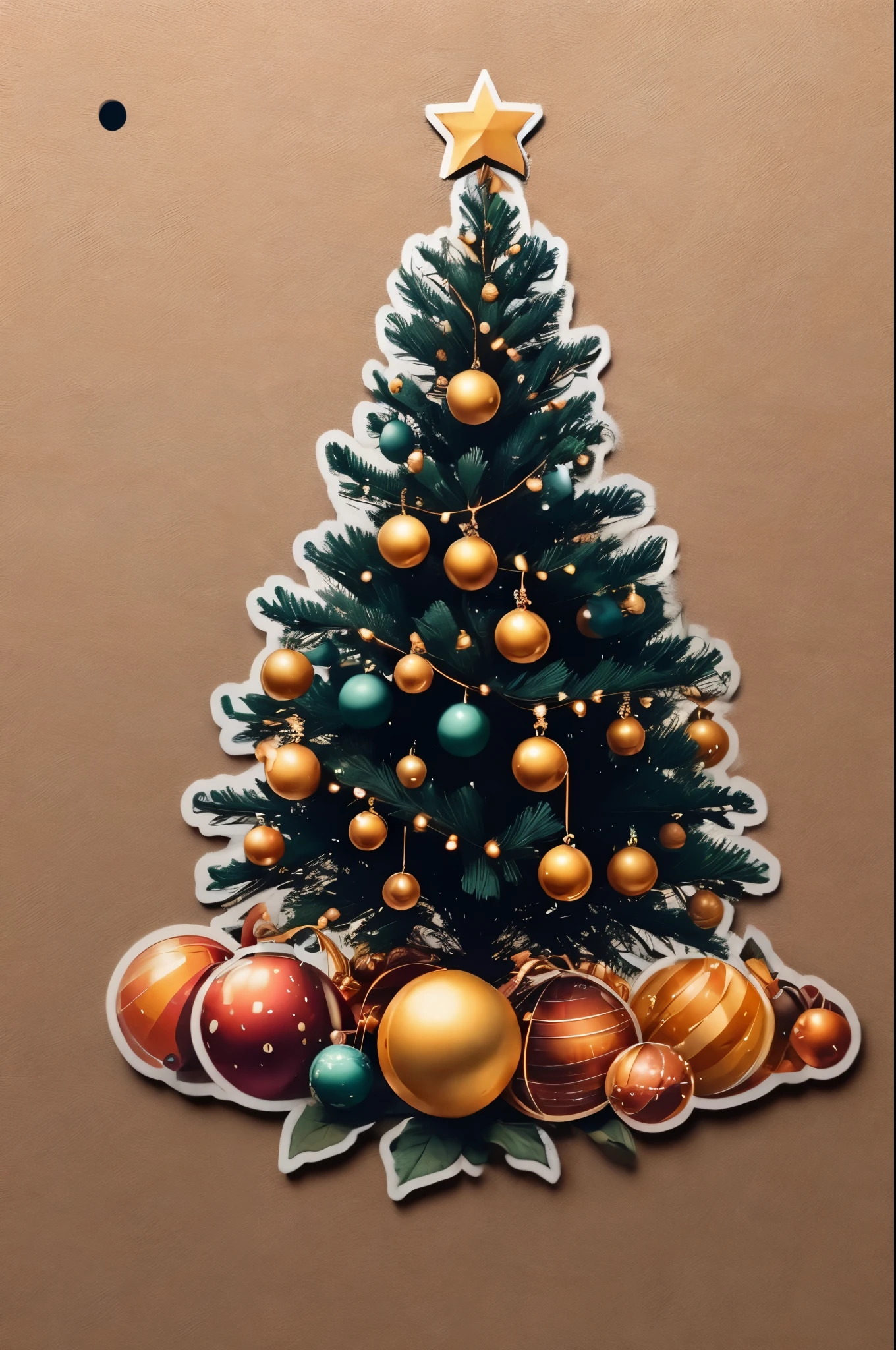 (Masterpiece in maximum 16K resolution), the best quality, (very detailed CG unity 16k wallpaper quality),(intricate detail:1.4), (extremely insane detail:1.4),(((Soft colors 4k highly detailed digital art:1.3))). | Christmas Tree, Christmas Ribbon, Mistletoes,Sticker design, christmas Sticker, Christmas elements, 3D cartoon, enhance, intricate.
