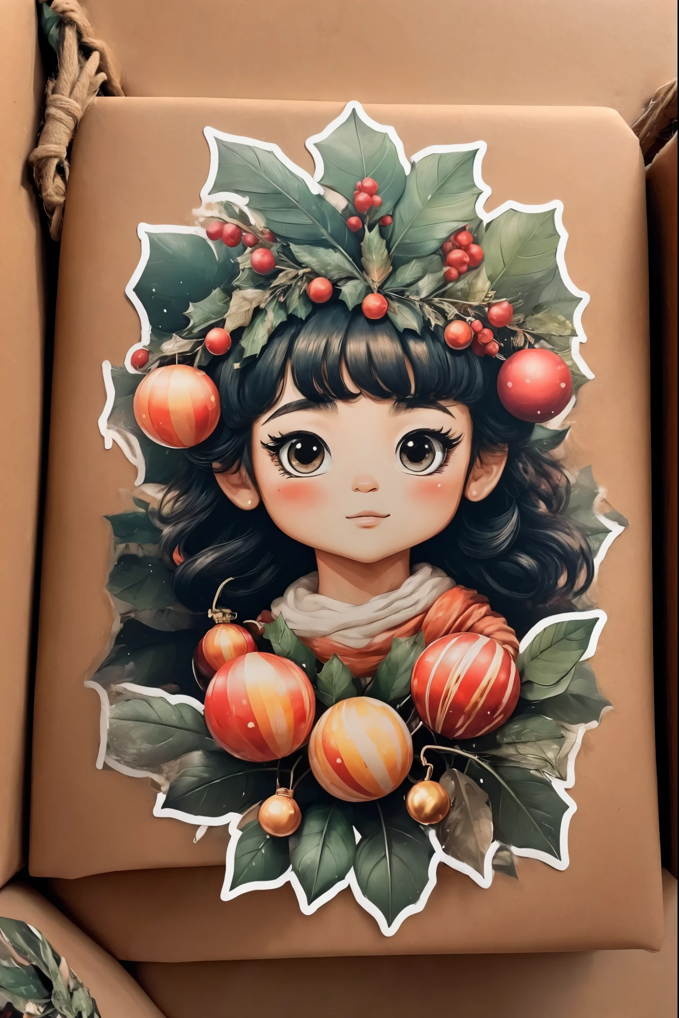 (Masterpiece in maximum 16K resolution), the best quality, (very detailed CG unity 16k wallpaper quality),(intricate detail:1.4), (extremely insane detail:1.4),(((Soft colors of highly detailed digital art:1.3))). | Sticker design, glossy finish, high-quality print, cheerful and bright designs, variety of shapes and sizes, suitable for decoration, capturing the spirit of the season, christmas Sticker, Christmas elements, 3D cartoon, enhance, intricate,Christmas Tree, Christmas Ribbon, Christmas Mistletoes.