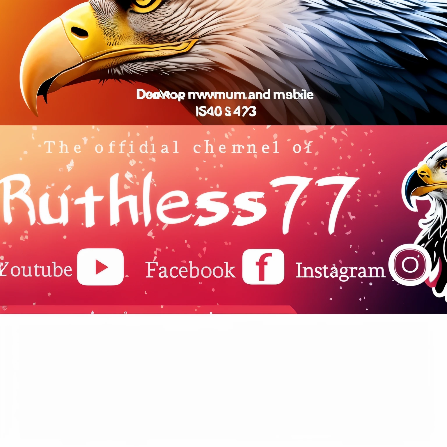 a close up of a banner with a picture of an eagle, digital banner, commercial banner, website banner, official, 💋 💄 👠 👗, thumbnail, header with logo, desktop, trailer, banner, banners, official fanart, # 7 3 c 2 fb, ad image, lineless, desktop background, billboard image, discord profile picture, channel
