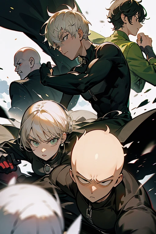 One Punch Man, fighting, lots of characters