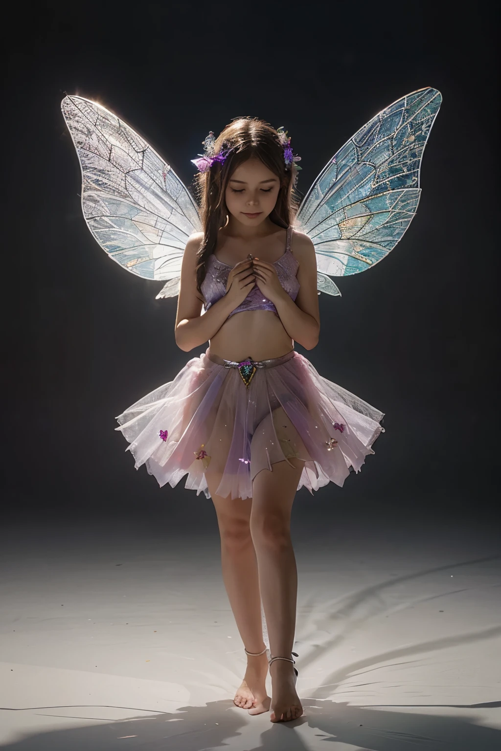 Fairies are small and radiant, with translucent and shiny wings.
Each fairy has a unique color on their wings., representing your magical powers.