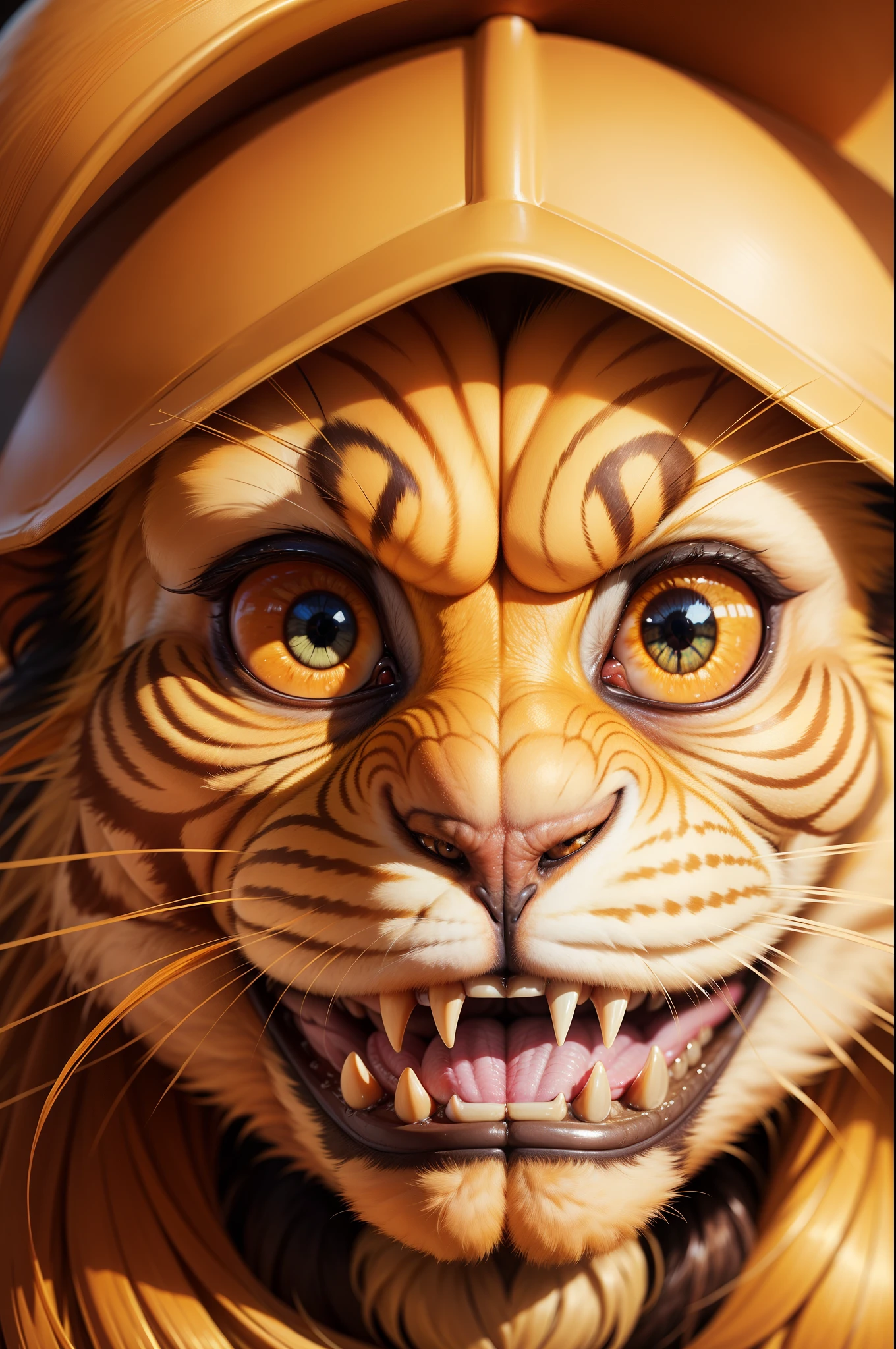 Retrato realista ultra HD close-up，a golden lion tamarin, rugas ,Facial expressions show strong emotions