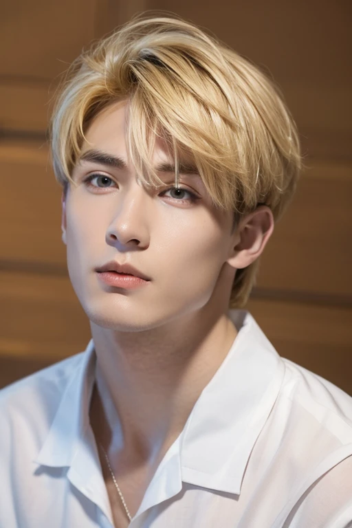 create a blonde guy with a defined jaw line