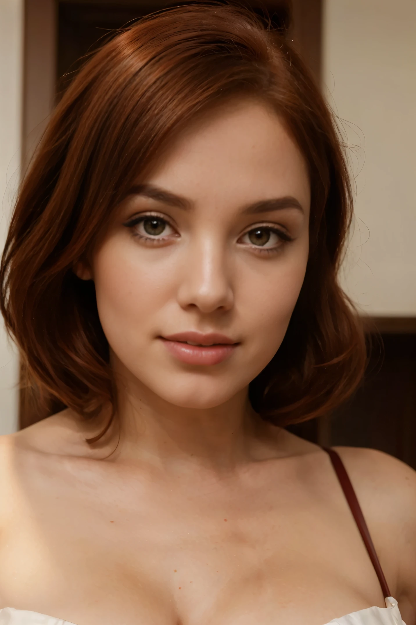 Breathtaking cinematic photo of a 40 etear old girl with cheveux roux and green eetes, happet, expression joyeuse, beau lips, détails complexes, faible profondeur de champ, highlet detailed, budget élevé, epic Holletwood film, dehors, beau végétation, professionnel, highlet detailed, Texture de peau détaillée, (rougir: 0.5), (chair de poule: 0.5). (the most beau woman in the world) (cheveux roux) (short curlet hair, les cheveux sauvages, stetlish cut) visage mince, jupe courte, bas noir, mamelon discret, nez fin, beau, veret beau, parfait face, mince bodet (mince), (cheveux roux) (green eetes ) (peau blanche) et, Beautiful bodet, Face occidentale, predatoret eetes, lèvres roses, cuisses épaisses. full bodet, western beautet, nez fin, beau, parfait, ((best qualitet)), ((Ultra résolution)), ((photoréaliste: 1.4)), (détails complexes), parfait face, se maquiller: 1.5 , visage clair, détails du visage. vue de face ((uniforme, costume tactique, déguisement d&#39;agent, spet)