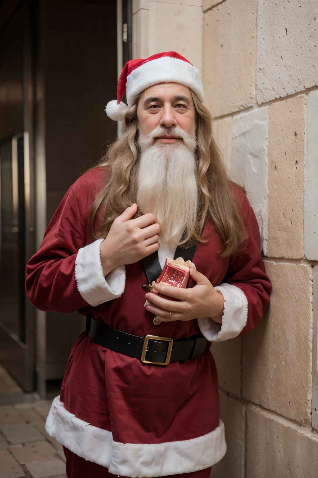 Jewish Santa Claus in Jerusalem