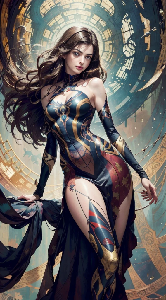(((best final quality))), ssmile(((standing alone:1.2))),(((1 girl:1.2))),((((beautiful perfect woman)))),(((perfectbody detalhado, perfect finger detailed))),((((((final film poster)))))),(((to burst, close up))),((((detailed complicated machine)))),(((((mechanical genius))))),(((American comics))),(((extreme highlights))),(((extremely colorful, primary colours))),neckleace, super beautiful lady,(((Typography))),text, (Unbeatable masterpiece), (hiper HD),(CG 8k hyper-realistic), (((brave face))), (((breasts big))), (((hyper feminine))), (((musclegirl))), sexly girl, king of fighter,(straight hair with thin braids)), ((( sculptural body ))), (((1 girl))), garota de 25 anos com perfectbody,,Beautiful and well-groomed face,muscular body:1.2,solid color detailed jacket, (Head to thigh photos), Complex equipment, (((standing alone))), pirralha violent, (((14歳))), sexly, pose de atitude, work of art, post-apocalypse, (((manga style))), bounty hunter, violent, Manic, the way you want, slenderbody, thin but strong, perfectbody, roupa moderna, advanced technology, neon, sleeves with vertical striped pattern, intricate background, (( cowboy shot )). intricate visual