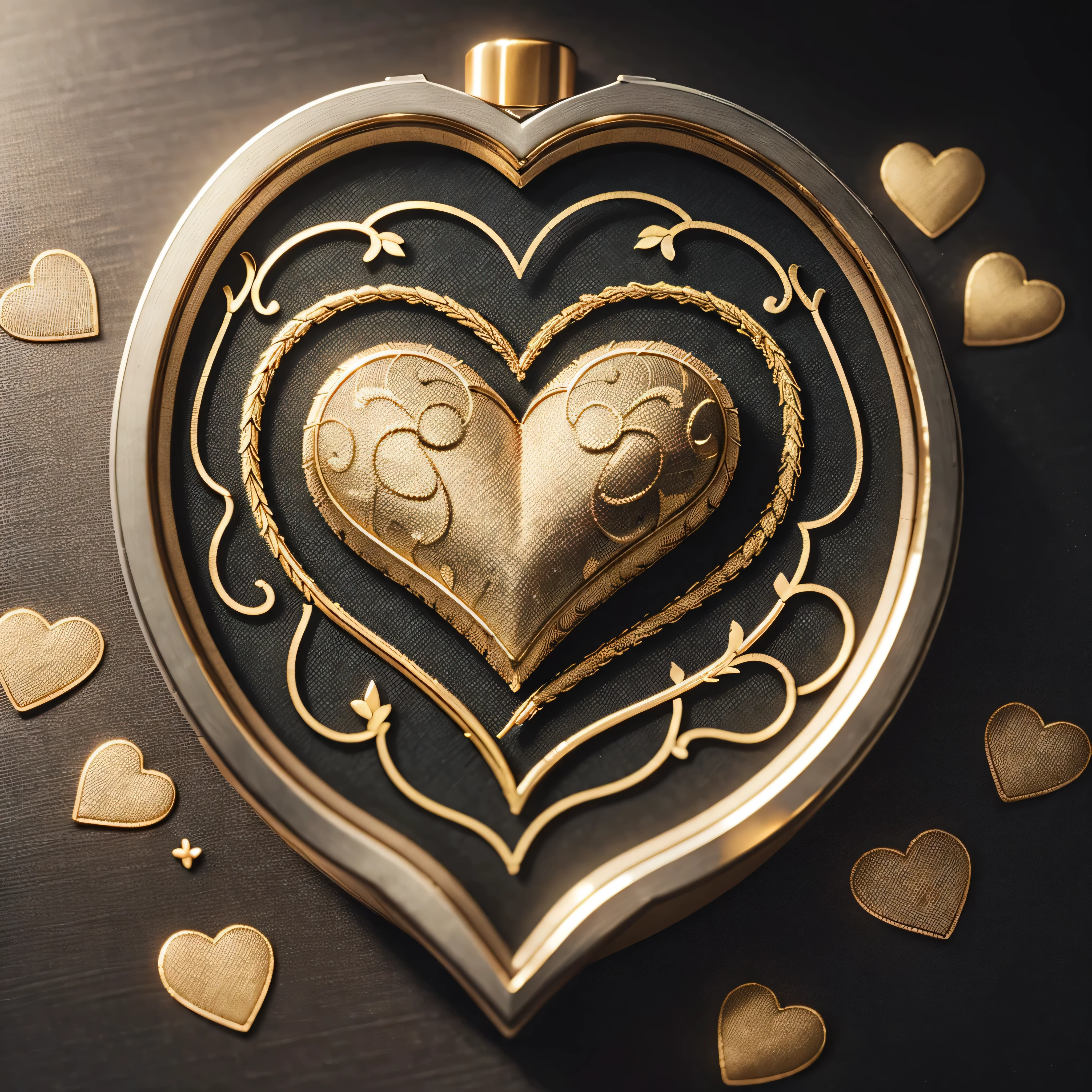 (Best quality,4K,8K,A high resolution,tmasterpiece:1.2),ultra - detailed,actual, Ultra-fine silk intricate heart stickers, Special complex texture stickers, vivd colour, Studio lighting