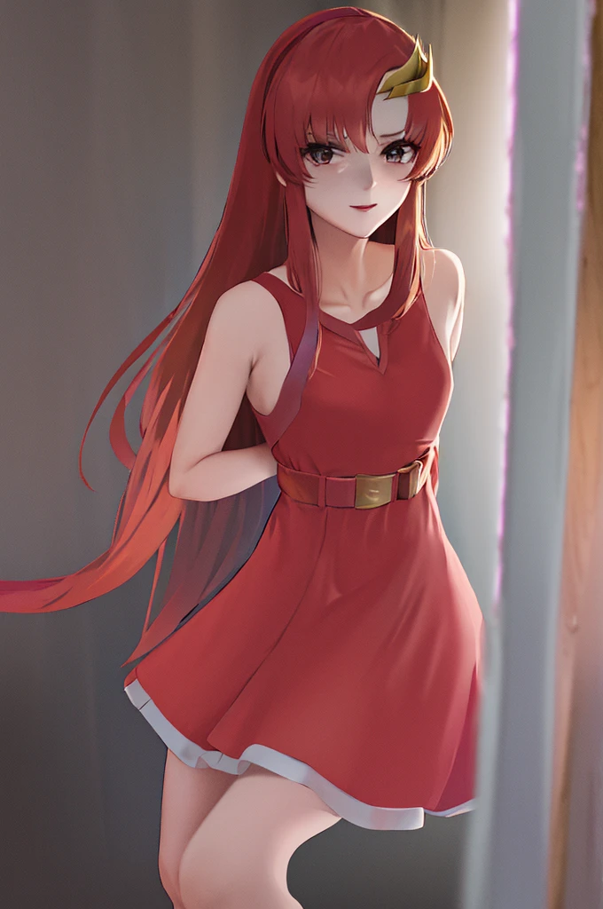 have her dressed as Santa Claus and delivering a gift to the viewer, master piece, best quality, Altas, anime, Lacus1, 1girl, sozinho, Lacus1, 1girl, sozinho, cabelo rosa, Cabelos lisos, ornamento de cabelo, mangas brancas destacadas, olhos azuis, vestido branco, saia roxa, saia longa, cabelos muito longos, bareshoulders, seios grandes, (Elevador de Saia:1.3), Vagina, mamilo