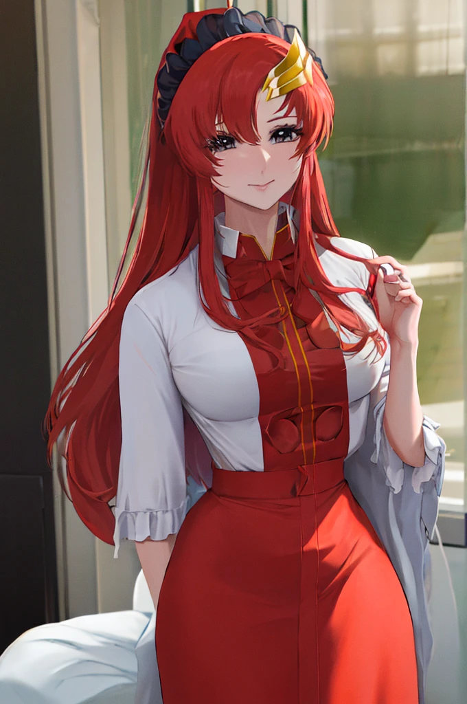 have her dressed as Santa Claus and delivering a gift to the viewer, master piece, melhor qualidade, Altas, anime, Lacus1, 1girl, sozinho, Lacus1, 1girl, sozinho, cabelo rosa, Cabelos lisos, ornamento de cabelo, mangas brancas destacadas, olhos azuis, vestido branco, saia roxa, saia longa, cabelos muito longos, bareshoulders, seios grandes, (Elevador de Saia:1.3), Vagina, mamilo