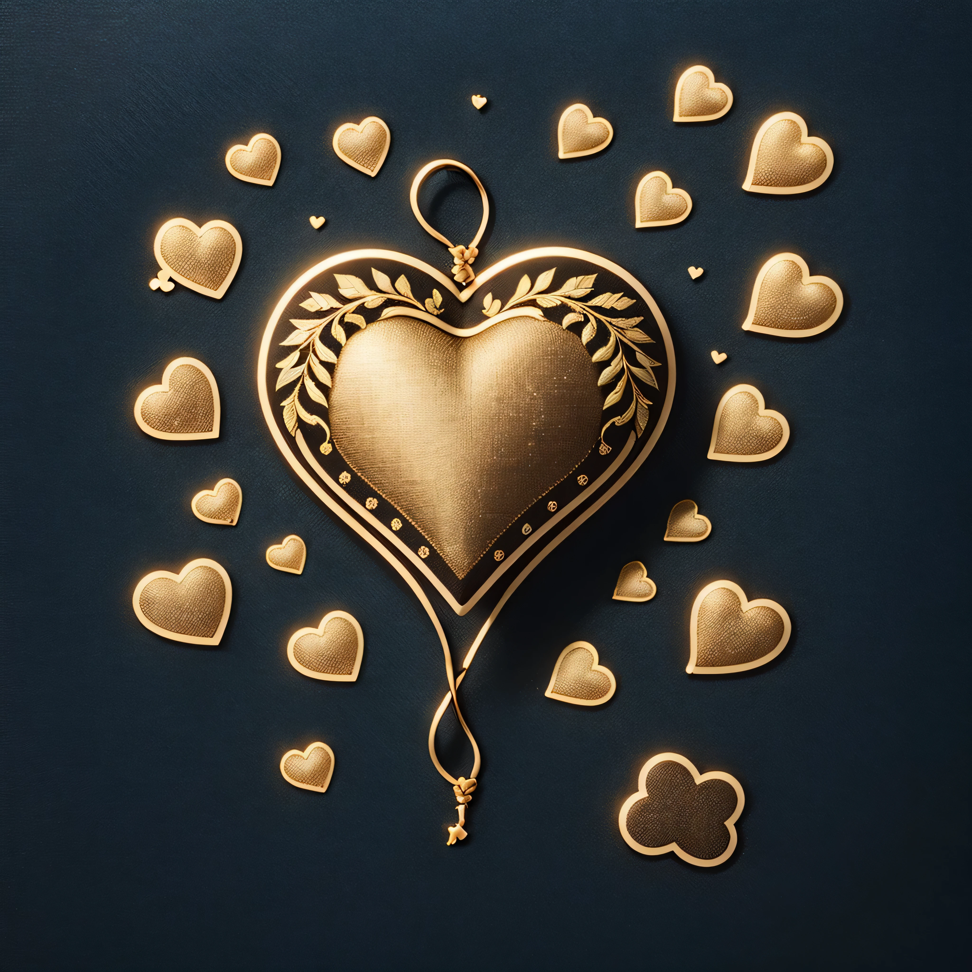 (Best quality,4K,8K,A high resolution,tmasterpiece:1.2),ultra - detailed,actual, Ultra-fine silk intricate heart stickers, Special complex texture stickers, vivd colour, Studio lighting
