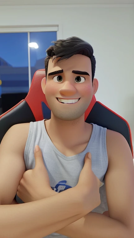 Um homem estilo Pixar em alta qualidade, melhor qualidade