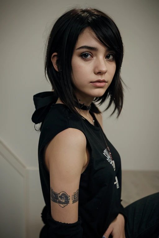 Create a realistic emo girl