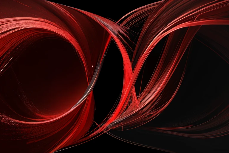 I want you to generate me a picture of red and metallic gray in which red flows horizontally, make it look elegant. Fade the image make it with more strings, make it grainy, make it futuristic