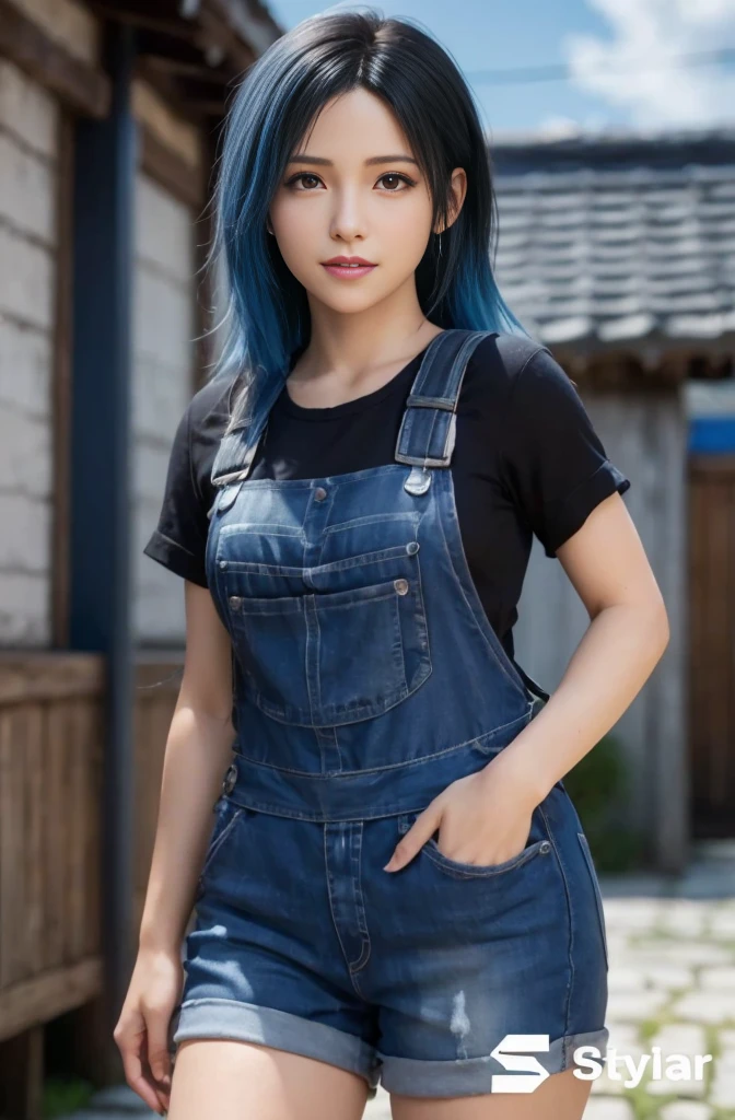 (best quality,ultra-detalhado),(Realistic:1.37),Tifa Lockhart, Rosto bonito e detalhado, maquiagem preta nos olhos, textura ultra realista, rosto delicado, expression a slight cute smile