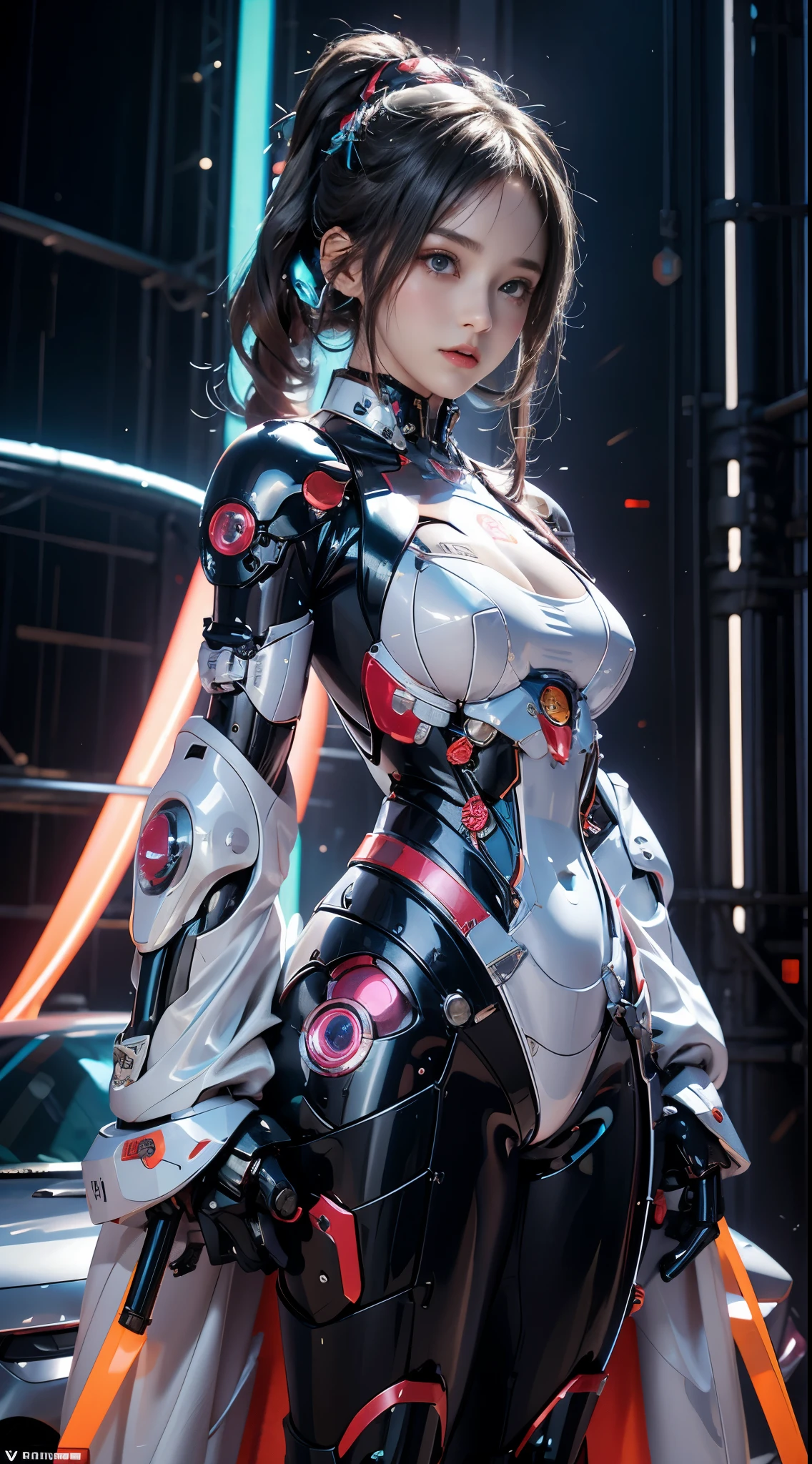 Cyberpunk girl posing on motorcycle, cute robot-girl, Beautiful white girl robot, Volop. sci-fy, an oppai cyberpunk, perfect android girl, Beautiful girl robot, Perfect anime robot woman, smooth digital concept art, Mecha network armor girl, female robot body, cyberpunk anime girls mecha, robot-girl, NSFW